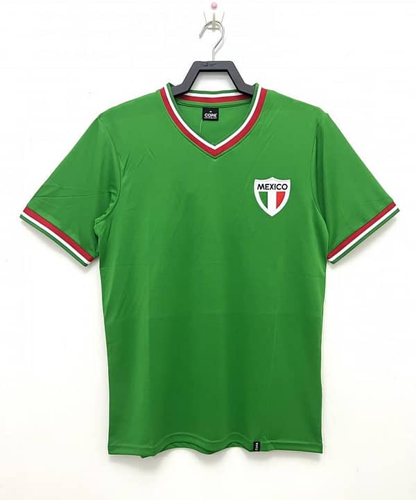 Retro 1970 Mexico Home Soccer Jersey
