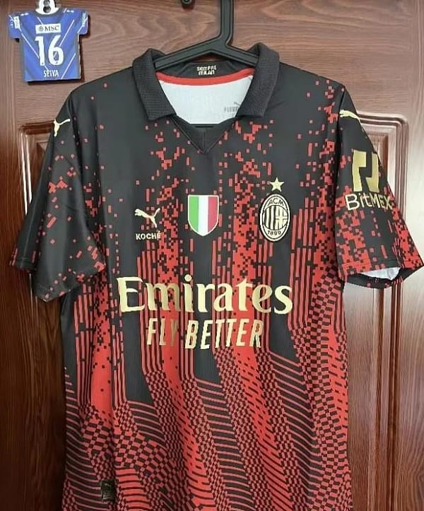 22/23 AC Milan X Koché Special Red/Black Jersey - Image 2