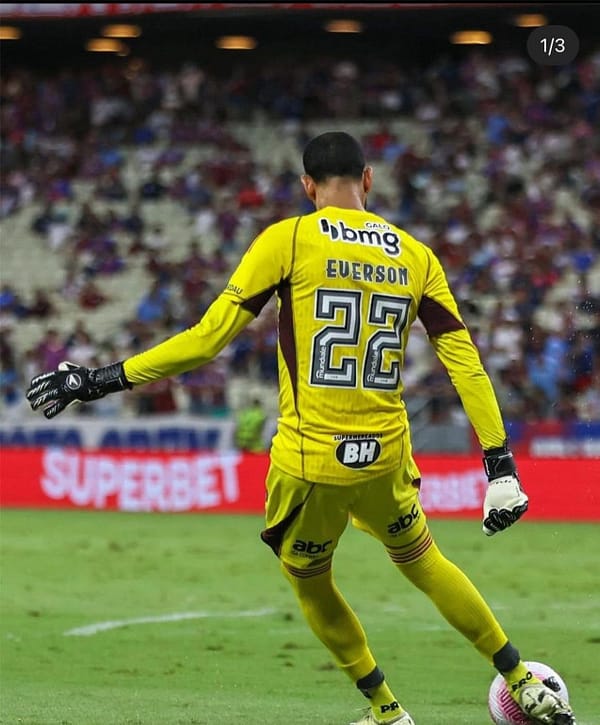 24/25 Atlético Mineiro Limited Edition Goalkeeper Yellow All Sponsors - Image 3