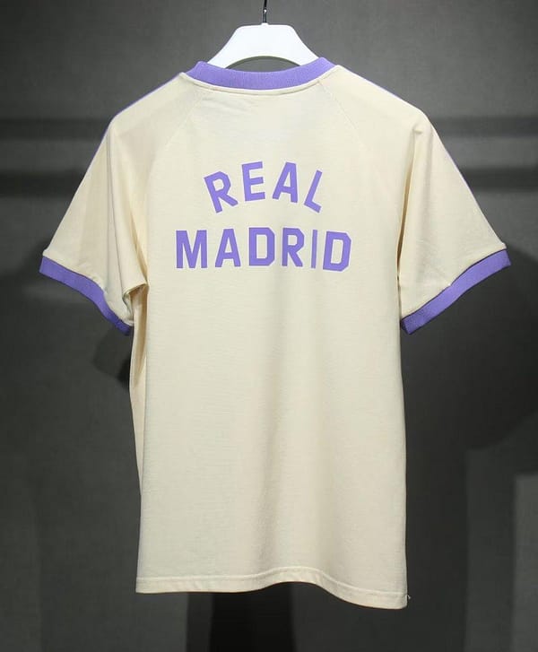 24/25 Real Madrid Cotton Beige T-shirt Jersey - Image 3