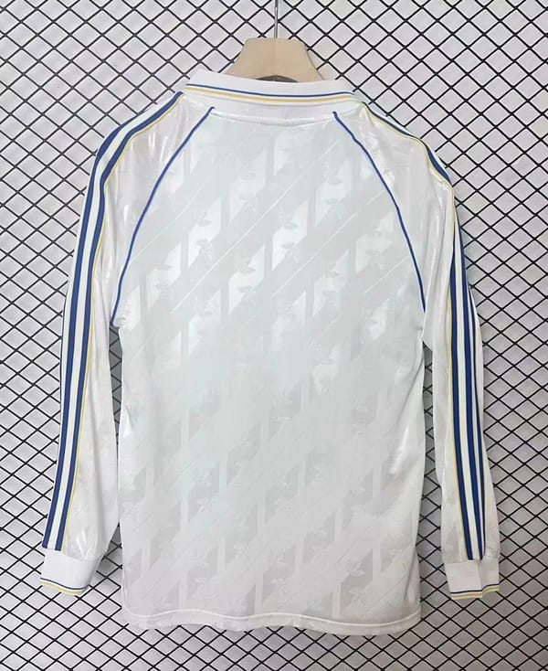 24/25 Leeds United  Adidas LFSTR Retro Long Sleeve White Jersey - Image 2