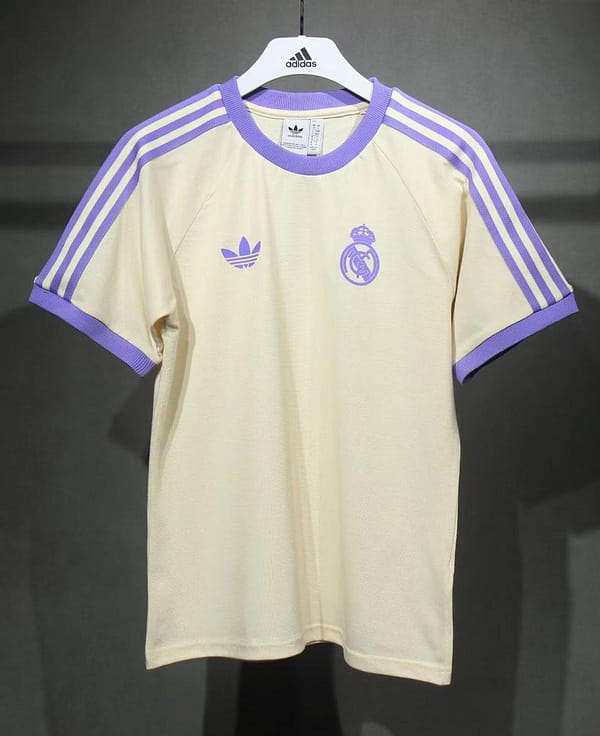 24/25 Real Madrid Cotton Beige T-shirt Jersey - Image 2