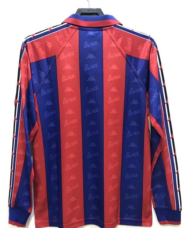Retro 96/97 Long Sleeve Barcelona Home Soccer Jersey - Image 8