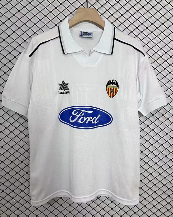 Retro 96/97 Valencia Away White Jersey - Image 5