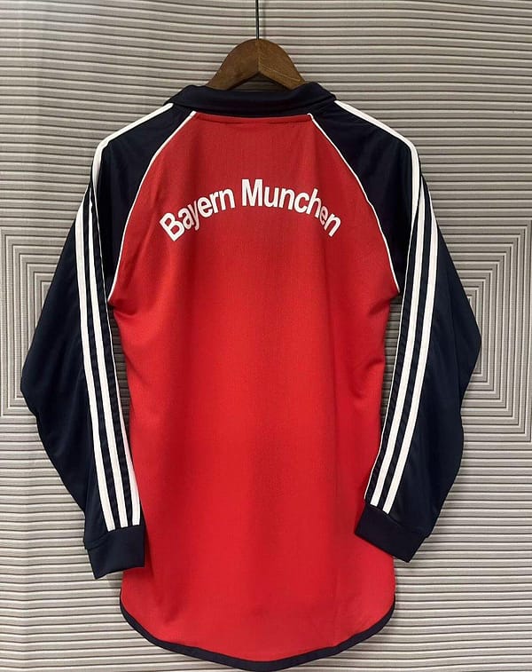 Retro 01/02 Bayern Munich Home Long Sleeve Jersey - Image 4
