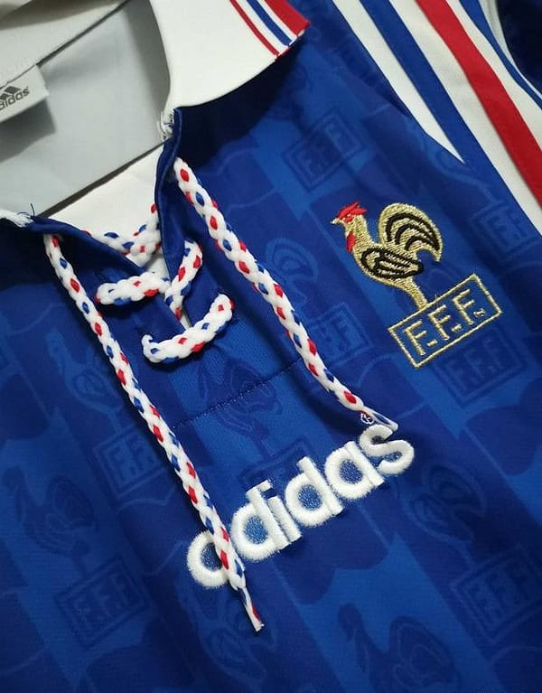 Retro 1996 France Home Jersey With EURO 1996 Patch - Image 5