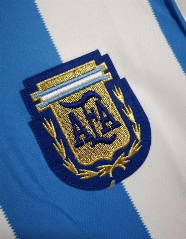 Retro 1986 Argentina Home Long Sleeve Jersey - Image 6
