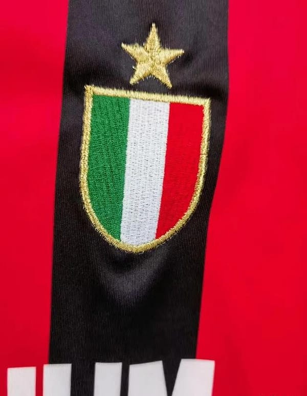 Retro 88/89 AC Milan Home Long Sleeve Jersey - Image 3