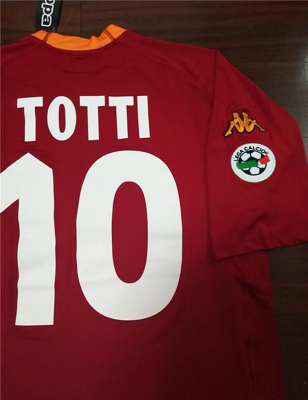 Retro 00/01 AS Roma Home Jersey - Image 4
