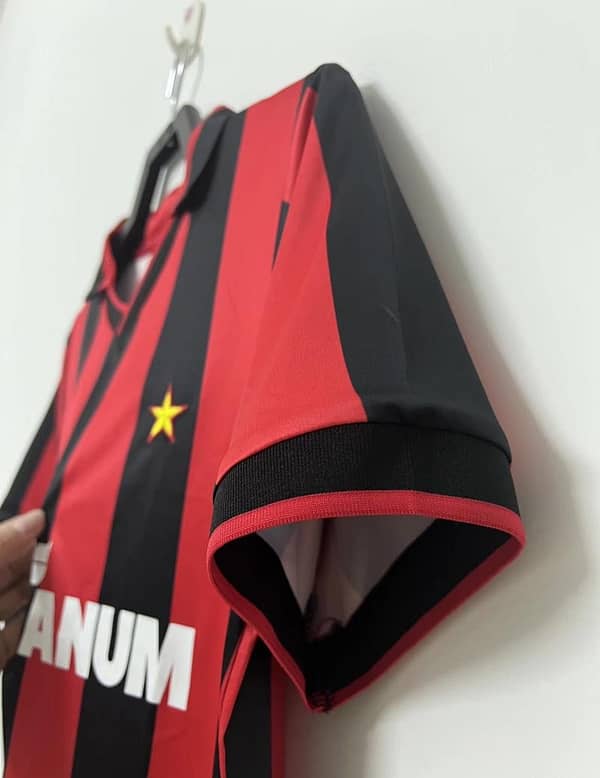 Retro 90/91 AC Milan Home Soccer Jersey - Image 3