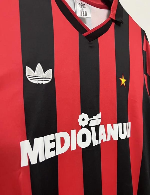 Retro 90/91 AC Milan Home Soccer Jersey - Image 4