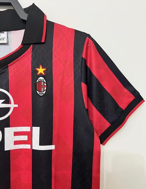 Retro 95/96AC Milan Home Soccer Jersey - Image 2