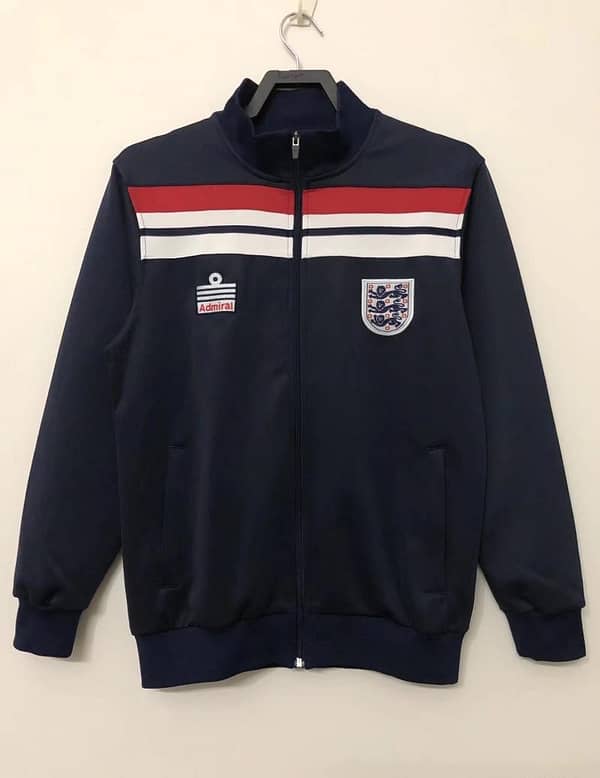Retro 1982 England Navy Full Zipper Jacket