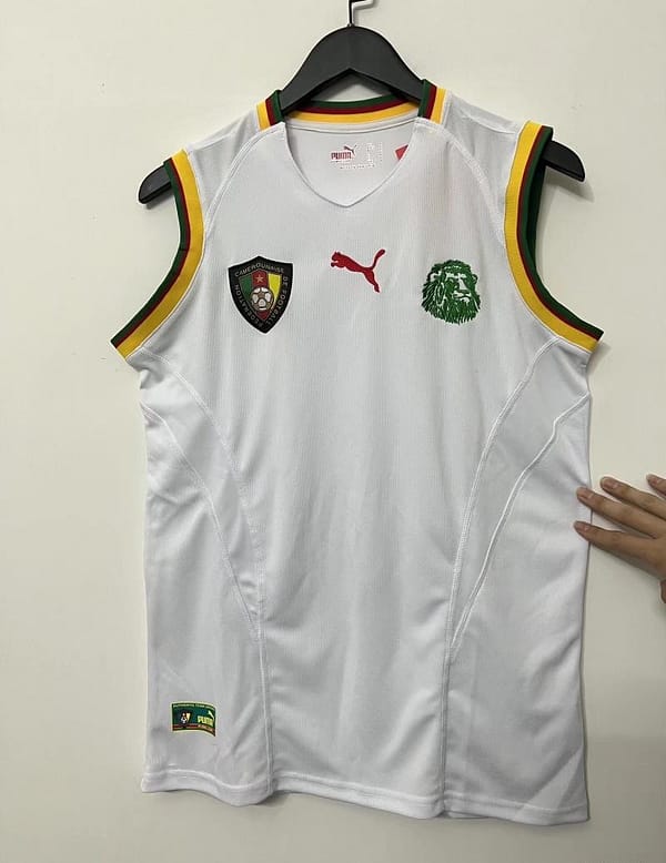 Retro 2002 Cameroon White Jersey