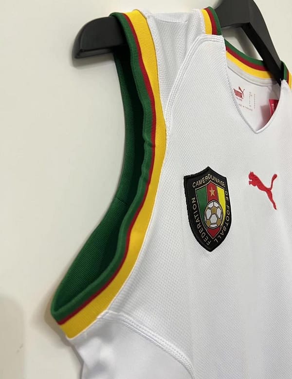 Retro 2002 Cameroon White Jersey - Image 5