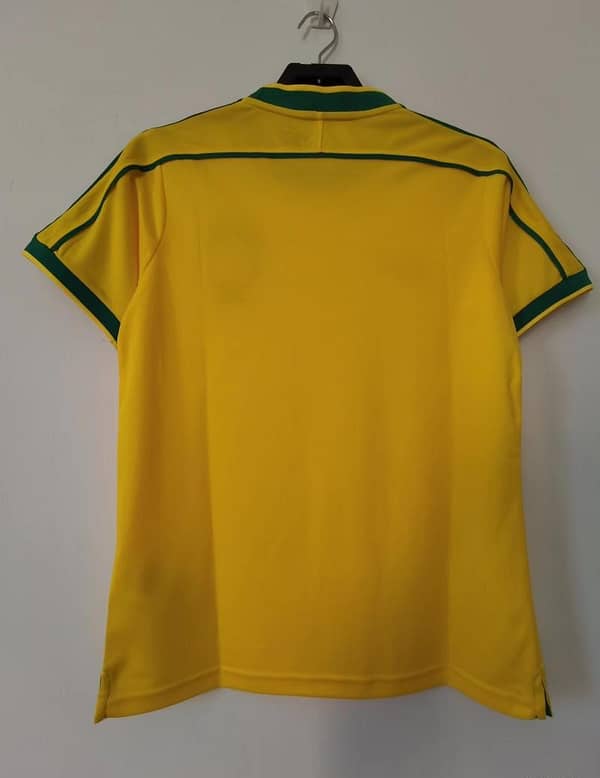 Retro 1998 Brazil Home Soccer Jersey - Image 2