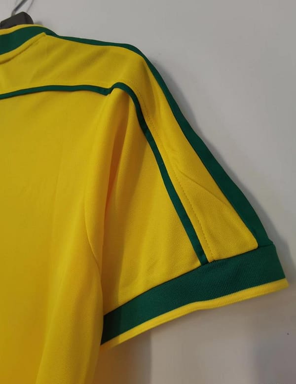 Retro 1998 Brazil Home Soccer Jersey - Image 5