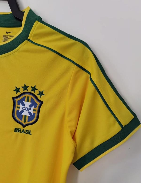 Retro 1998 Brazil Home Soccer Jersey - Image 10