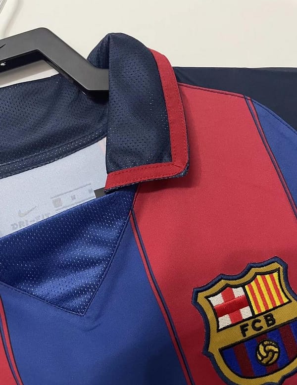 Retro 03/04 Barcelona Home Soccer Jersey - Image 7