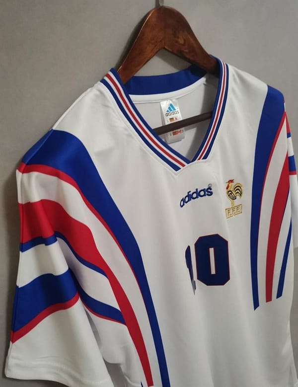 Retro 1996 France Away Soccer Jersey - Image 5