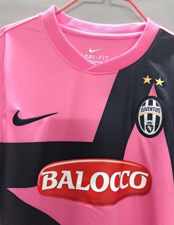 Retro 11/12 Juventus Away Pink Soccer Jersey - Image 5