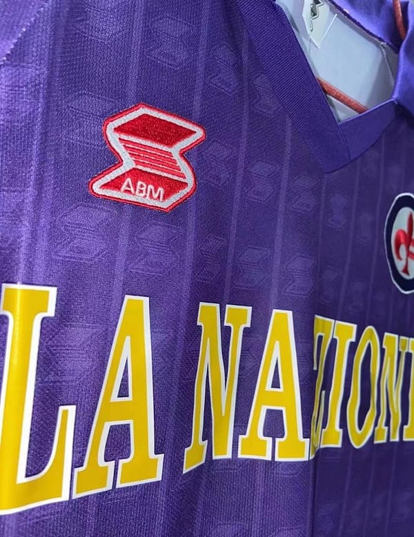 Retro 89/90 Fiorentina Home Soccer Jersey - Image 3
