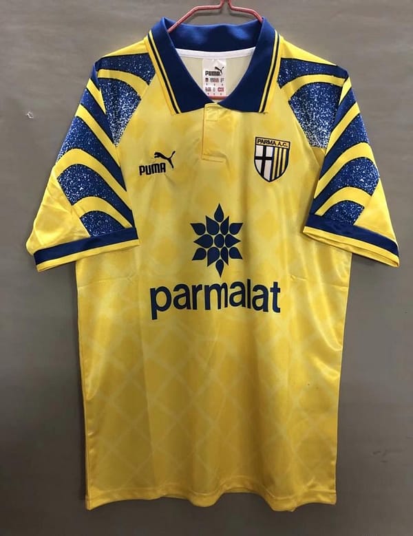 Retro 95/97 Parma Away Yellow Soccer Jersey
