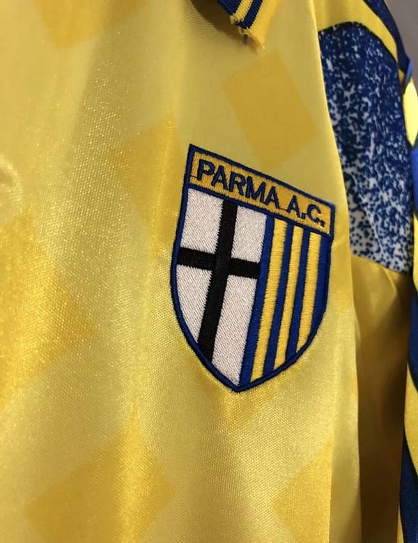 Retro 95/97 Parma Away Yellow Soccer Jersey - Image 2