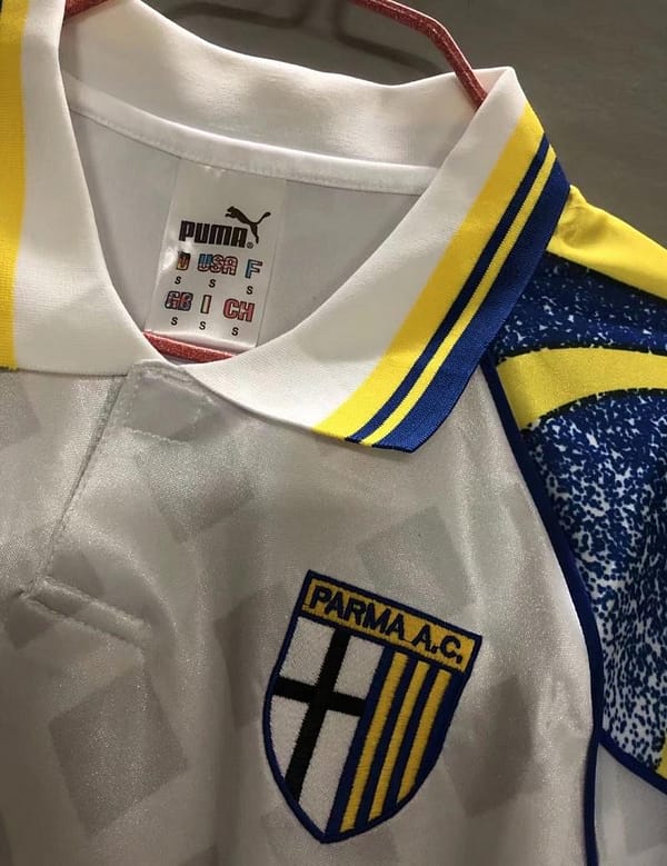 Retro 95/97 Parma Home Soccer Jersey - Image 3