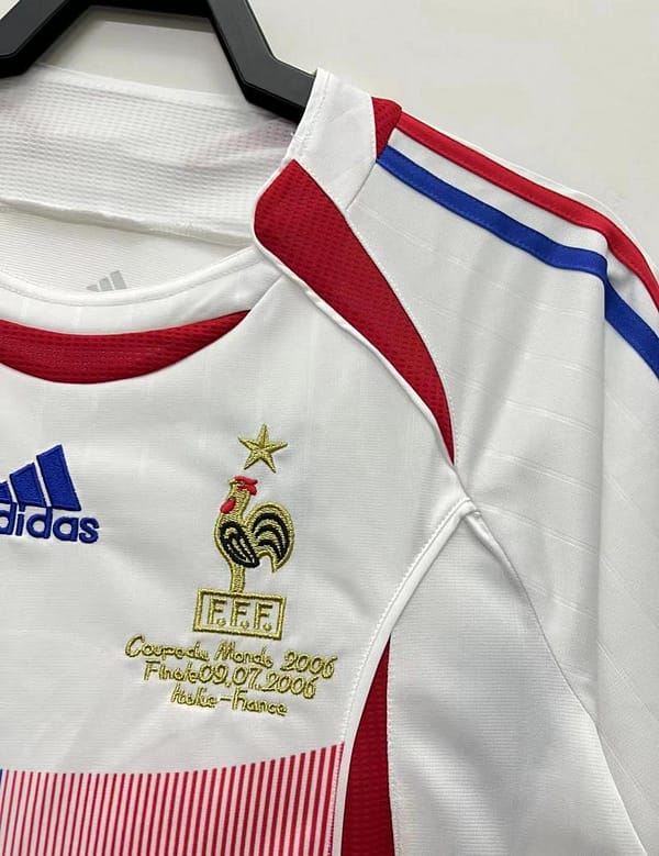 Retro 2006 France Away Soccer Jersey With 06 World Cup Patch - Image 2
