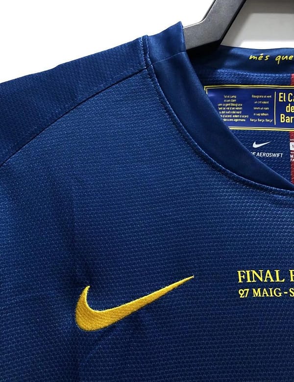 Retro 08/09 Long SLeeve Barcelona Home Champions Version Soccer Jersey - Image 9