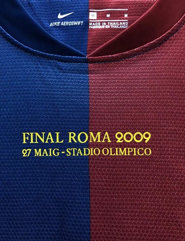 Retro 08/09 Barcelona Home Champions Version Soccer Jersey - Image 10