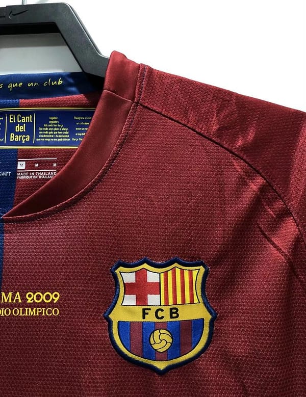 Retro 08/09 Barcelona Home Champions Version Soccer Jersey - Image 11