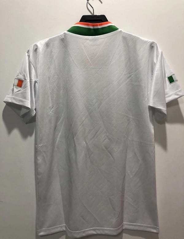 Retro 1994 Ireland Away White With OPEL Sponpsor Soccer Jersey - Image 6
