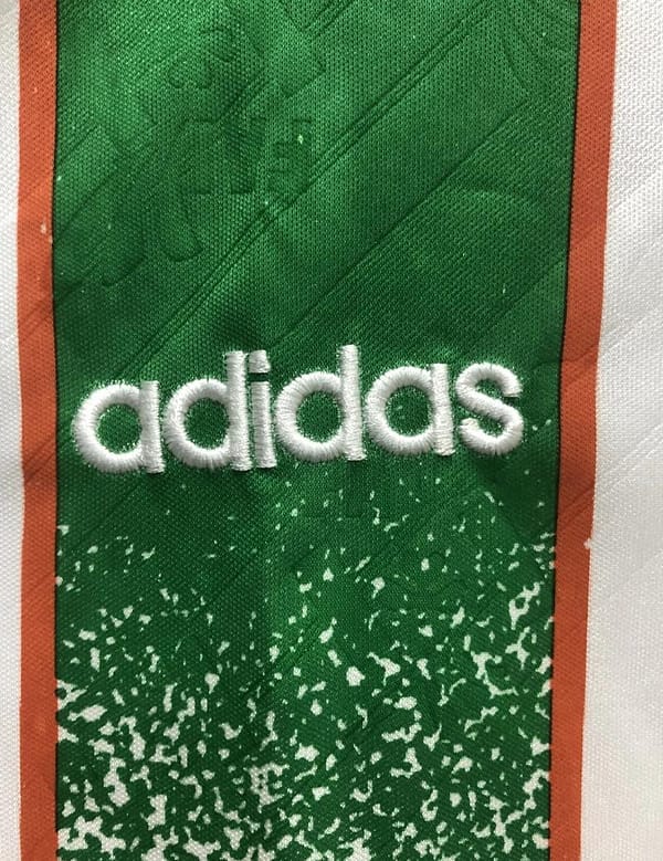Retro 1994 Ireland Away White With OPEL Sponpsor Soccer Jersey - Image 7