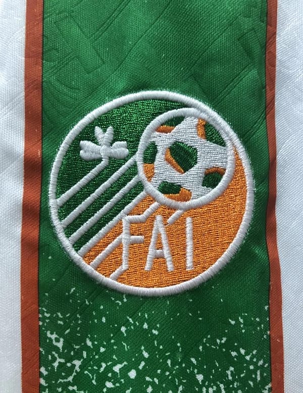 Retro 1994 Ireland Away White With OPEL Sponpsor Soccer Jersey - Image 8