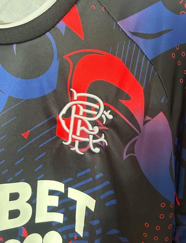 24/25 Glasgow Rangers Third Black/Red Jersey - Image 4