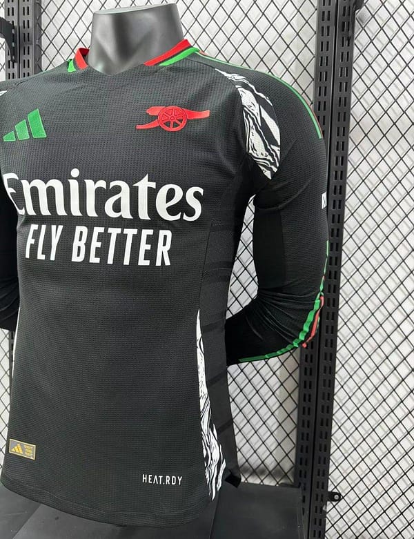 Player Version 24/25 Arsenal Away Black Long Sleeve Jersey - Image 9