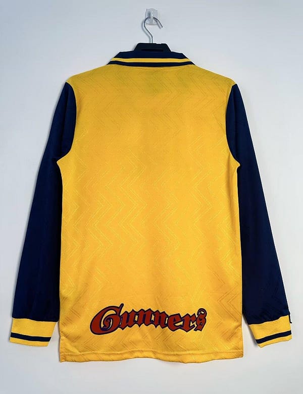 Retro 96/97 Arsenal Away Yellow Long Sleeve Jeresy - Image 2