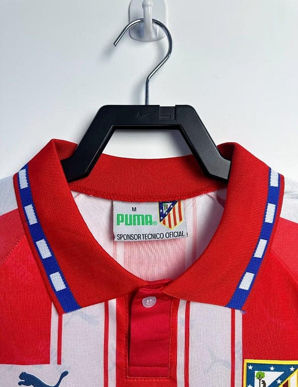 Retro 04/05 Long Sleeve Atletico Madrid Home Jersey - Image 4
