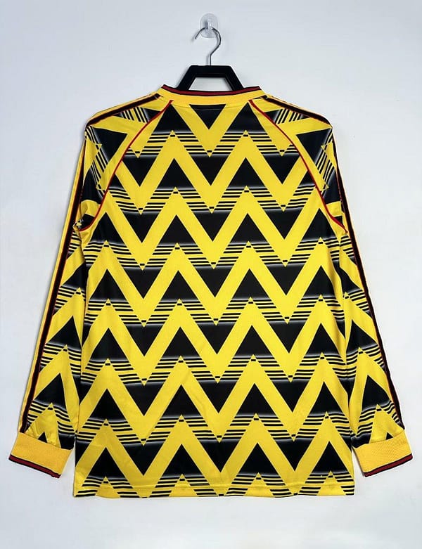 Retro 91/93 Arsenal Away Yellow Long Sleeve Jersey - Image 2