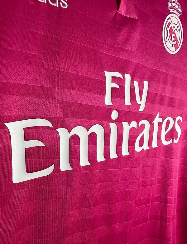 Retro 14/15 Real Madrid Away Pink Long Sleeve Jersey - Image 6