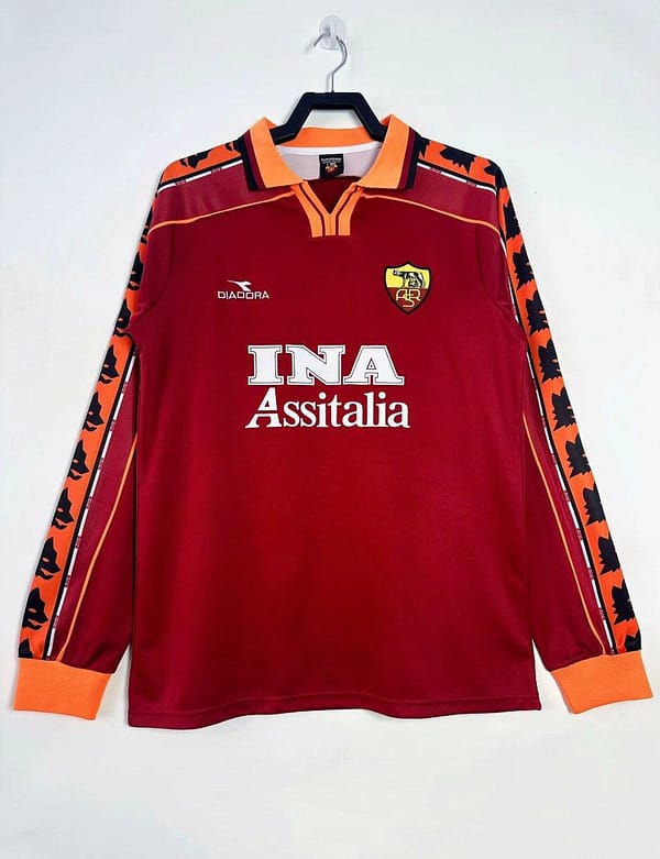 Retro 98/99 Roman Home Long Sleeve Jersey - Image 3