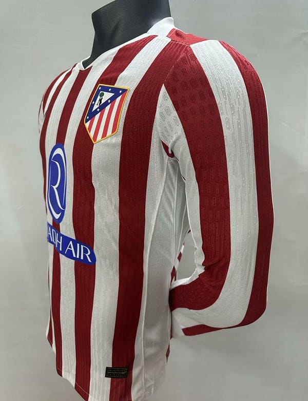 2025/26 Player Version Atletico Madrid Home Long Sleeve Jersey - Image 6