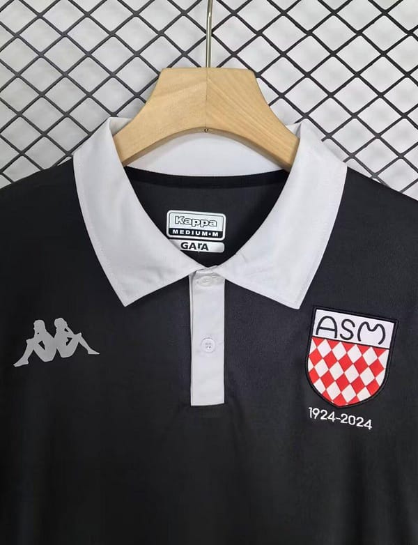 24/25 AS Manaco Black 100th Anniversary Special Jersey - Image 4