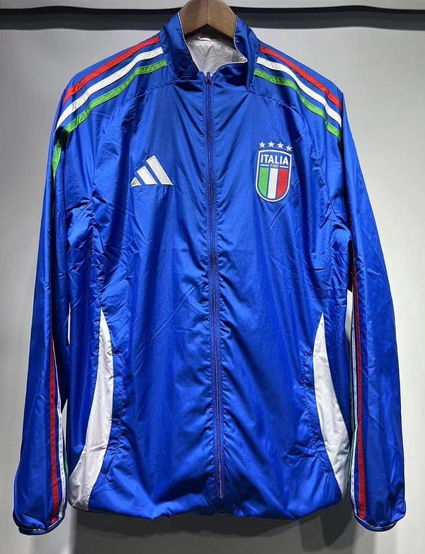 2024 Italy White/Blue Reversible Windbreaker - Image 2