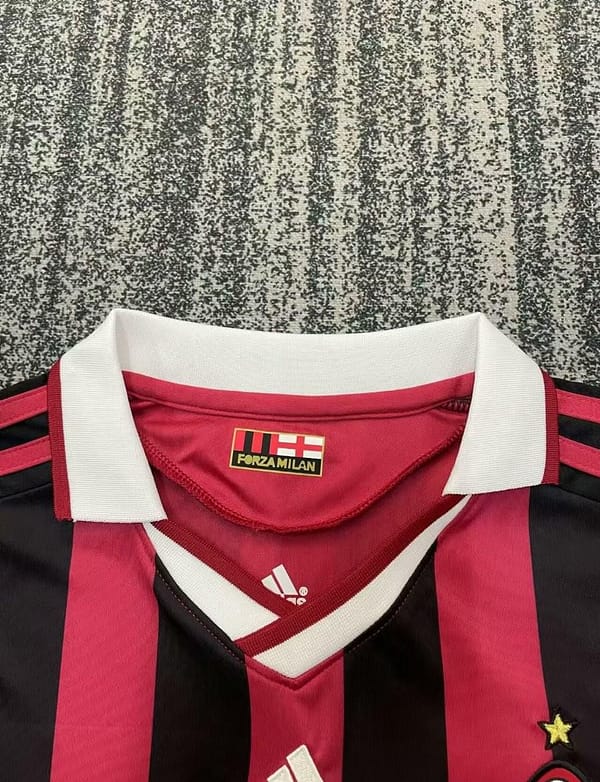 Retro Kids 09/10 AC Milan Home Jersey - Image 3