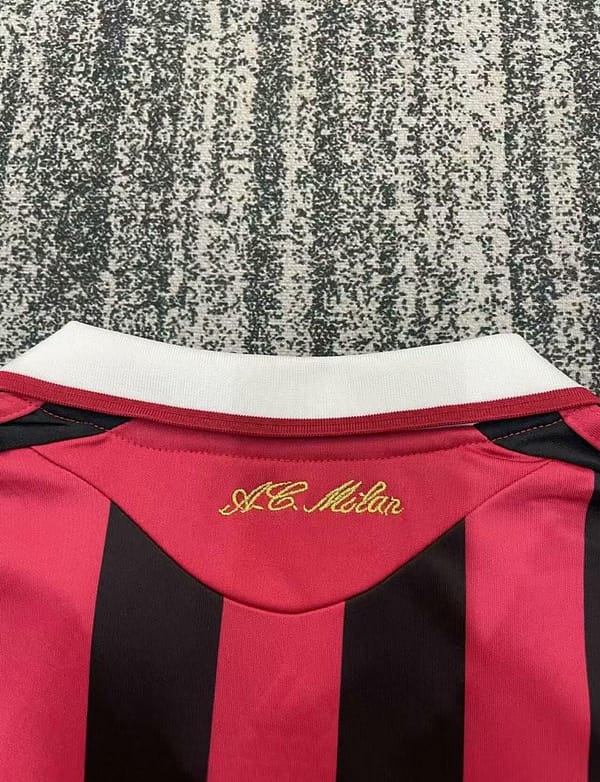 Retro Kids 09/10 AC Milan Home Jersey - Image 6