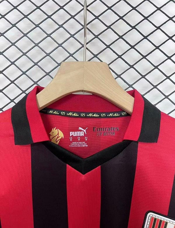 24/25 AC Milan 125Th Anniversary Home Long Sleeve Jersey - Image 4