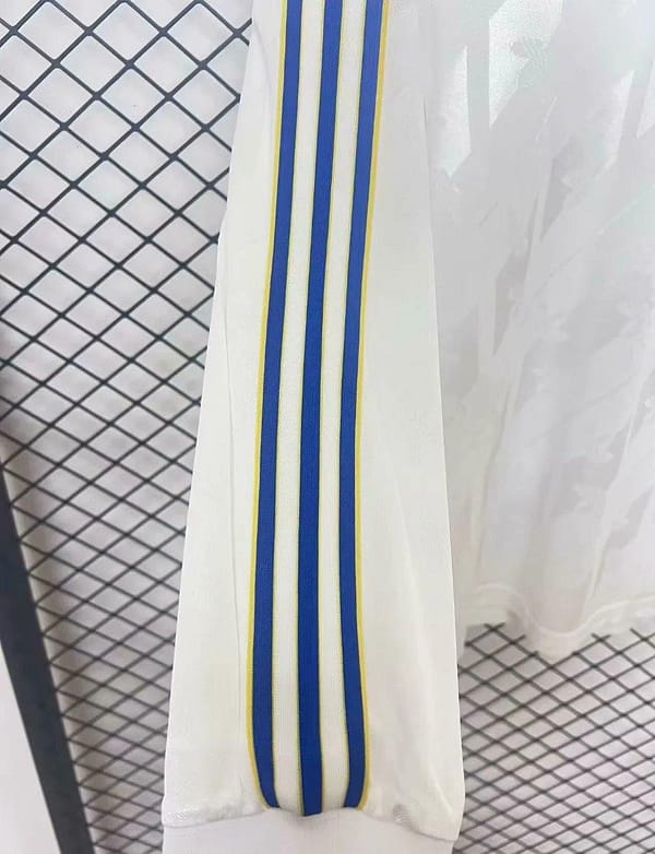 24/25 Leeds United  Adidas LFSTR Retro Long Sleeve White Jersey - Image 3